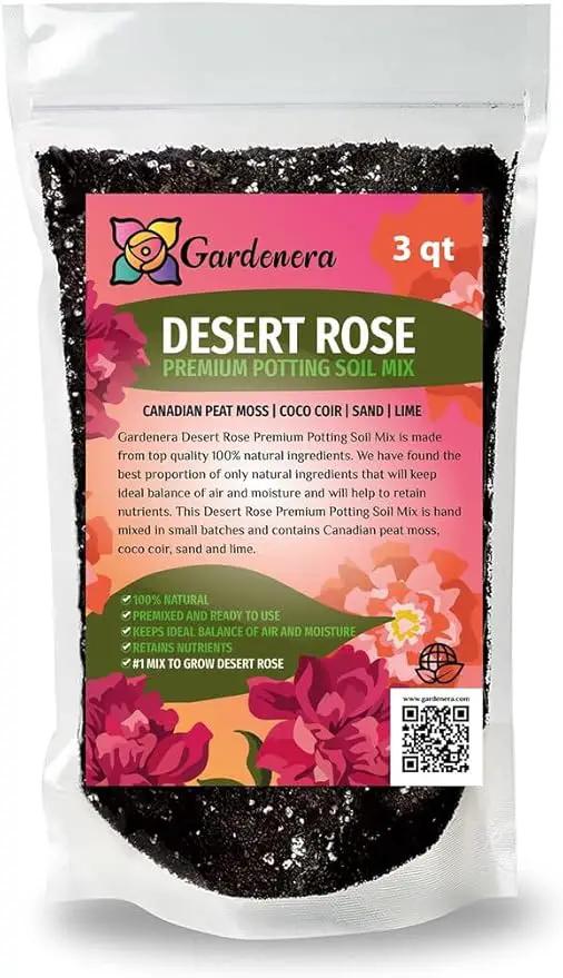 Desert Rose Potting Soil - Perfect Formula for Healthy and Vibrant Adenium Growth - 3 QUARTS by GreenHaven Gardens