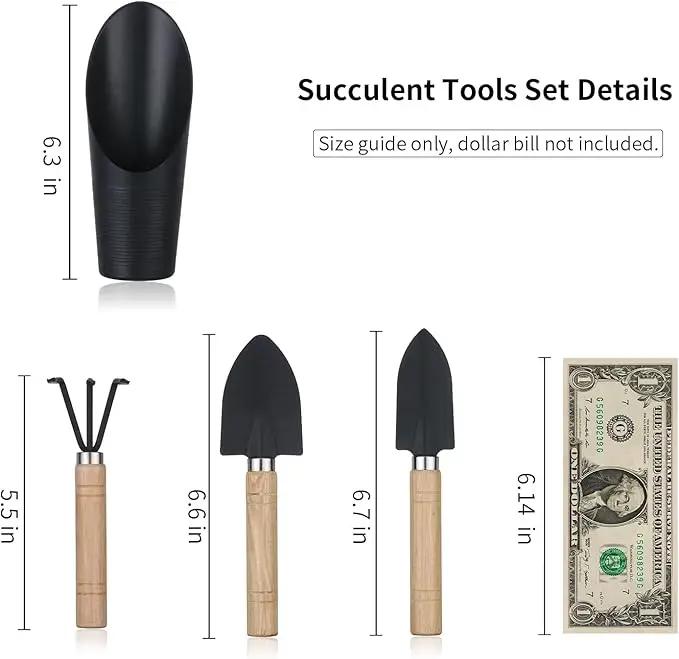 5Pcs Succulent Tools, Mini Garden Tools,Plant Potting Mat as Plant Accessories,Succulent Gardending Hand Tools Kit for Seedling Soil,Caring Succulent,etc,Gifts for Woman’s Gardening work(No Flowerpot) by GreenHaven Gardens