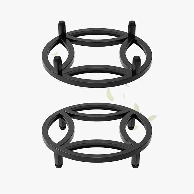 Zhongma 2 Pack 11.8" Sturdy Potted Plant Stand Flower Pot Holder Heavy Duty Construction, Low Plant Stand for Home Indoor and Outdoor, Sturdy plant riser and saucer without Installation Required by GreenHaven Gardens