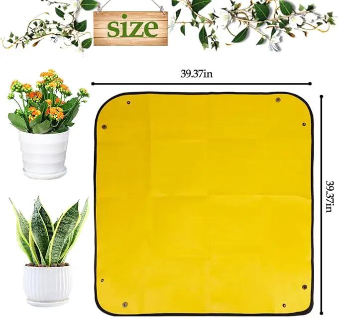 Gardening Gifts,Plant Accessories Indoor,Repotting Mat,Plant Repotting Mat,Gardening Hand Tools,Gardening Tool Set,Garden Tools,Indoor Gardening Tools,Gifts for Gardeners(Orange 39.37*39.37 in) by GreenHaven Gardens