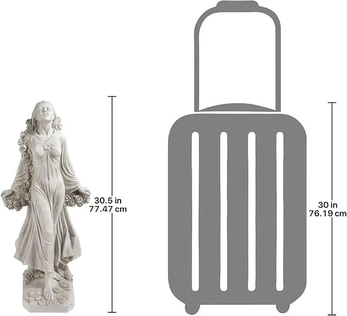 Design Toscano KY47018 Flora Divine Patroness of Gardens Roman Statue, 14 Inches Wide, 14 Inches Deep, 31 Inches High, Antique Stone Finish by GreenHaven Gardens