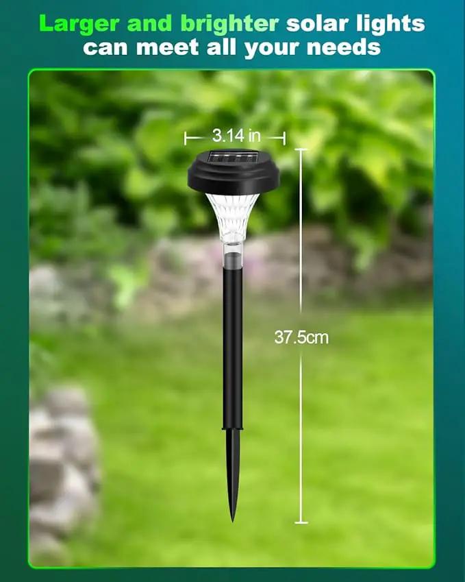 Solar Pathway Lights 4 Pack, Outdoor Garden Yard Light RGB Color Changing+Warm White IP67 Waterproof, Solar Powered Garden Lights for Walkway Yard Backyard Lawn Landscape by GreenHaven Gardens