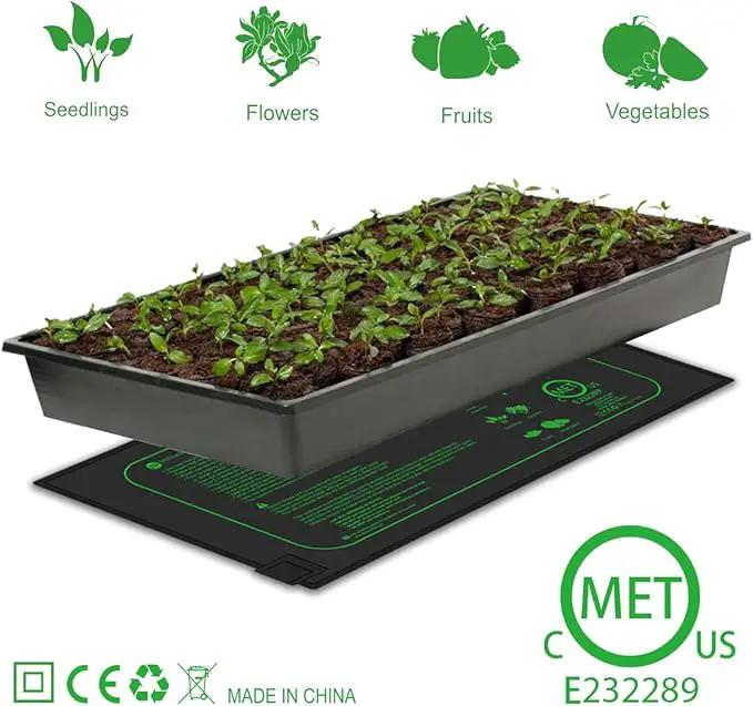 2 Pack 21W Seedling Heat Mat for Seed Starting,10" x 20.75" Waterproof Heating Pad for Indoor Plants Germination by GreenHaven Gardens