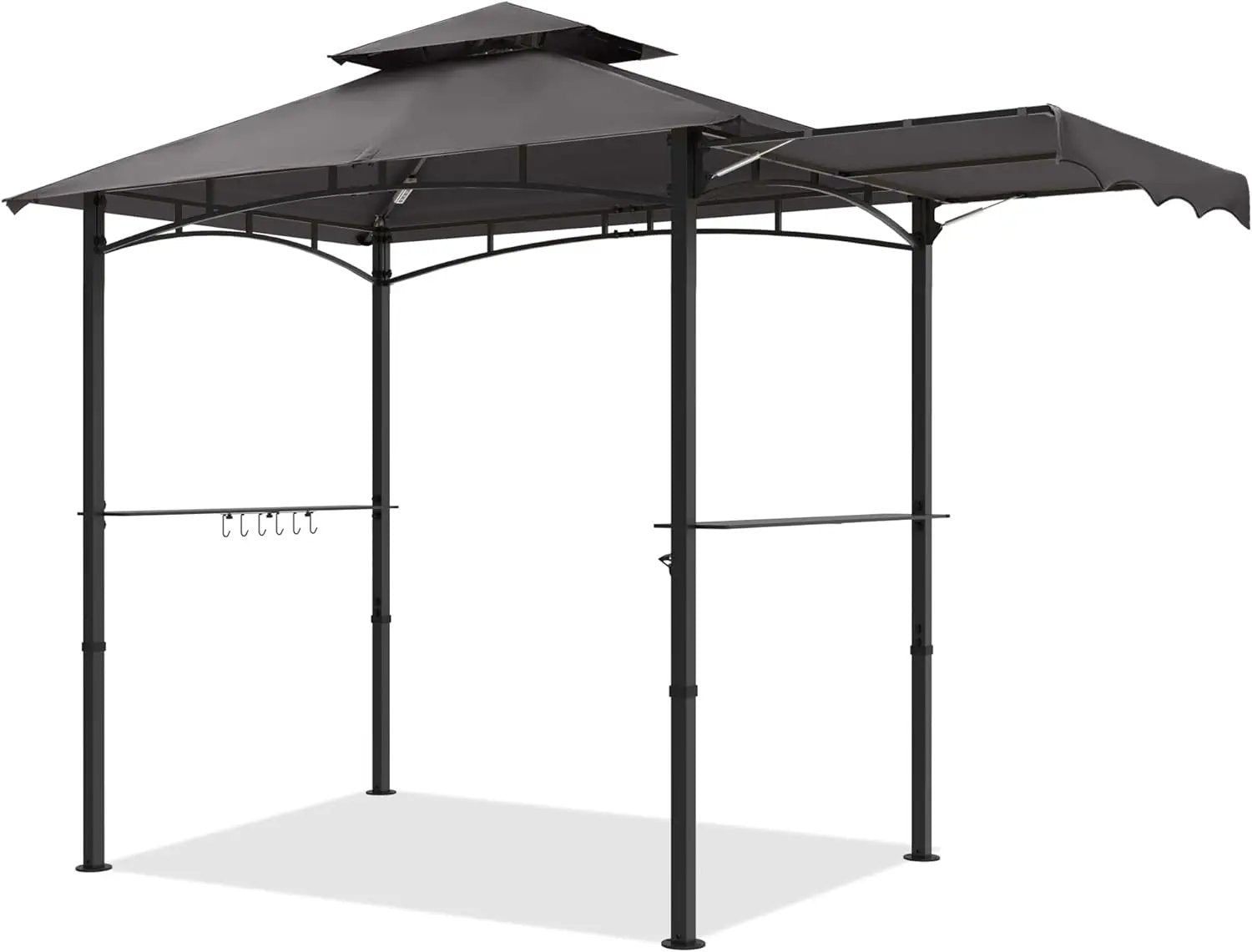 MASTERCANOPY 11 x 5 Grill Gazebo with Extra Side Awning Outdoor BBQ Gazebo with 2 LED Lights for Patio Party Backyard Picnic(Dark Gray) by GreenHaven Gardens