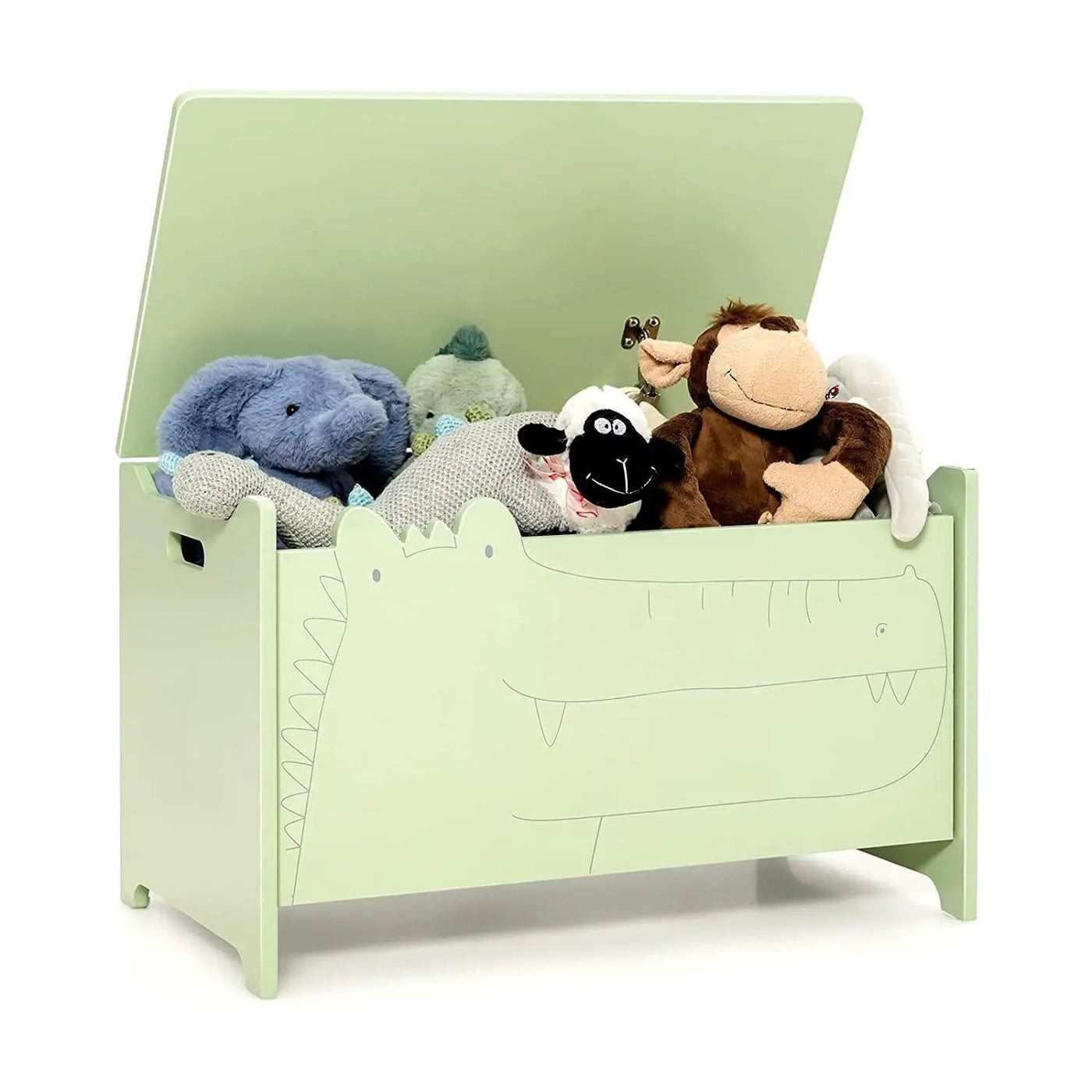 Wooden Kids Toy Box with Safety Hinge by DirectDeals