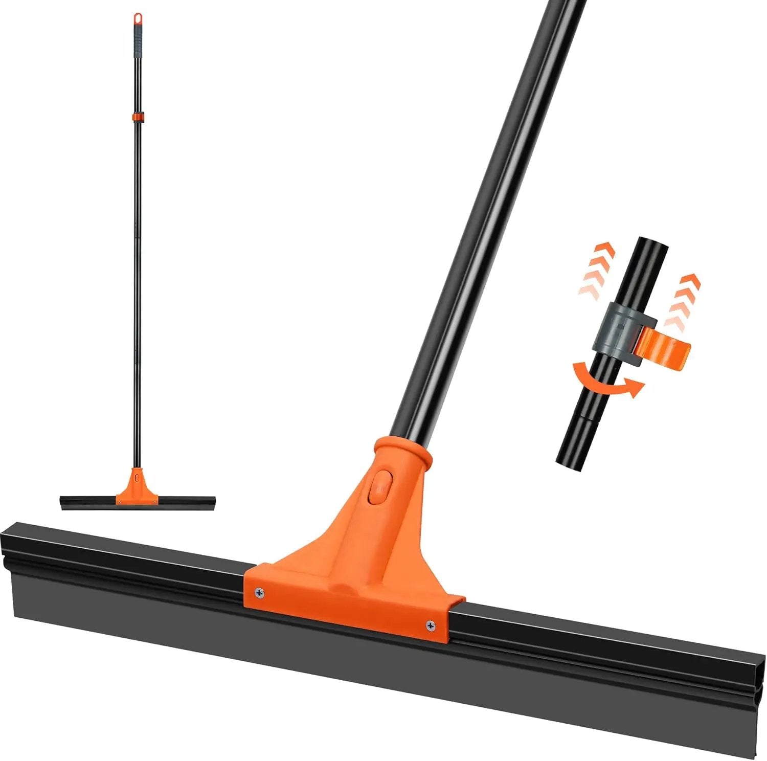 JEHONN Floor Squeegee Heavy Duty with 58.3 inches Long Handle, Rubber Scraper Broom for Cleaning Foam Water on Garage Concrete Bathroom Tile Marble Shower Glass Shop Deck Window Indoor Outdoor by GreenHaven Gardens