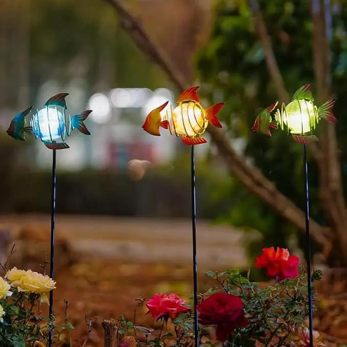 Outdoor Garden Solar Lights,Fish Solar Figurine Lights with Stakes,Waterproof Decorative Solar Lights for Patio,Yard,Lawn,Garden Stakes Decorative Present for Mom by GreenHaven Gardens