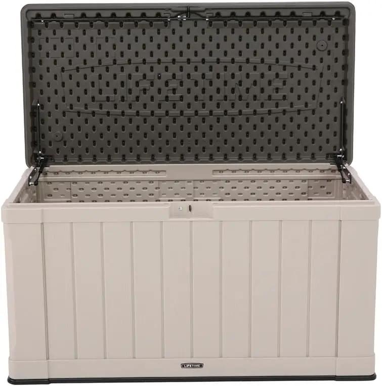 LIFETIME 60186 Heavy-Duty Outdoor Storage Deck Box, 116 Gallon, Desert Sand/Brown by GreenHaven Gardens
