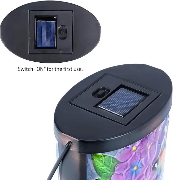 Hanging Solar Lantern Outdoor Waterproof LED Solar Lights Butterfly Decorative Lanterns Tabletop Lamp for Outdoor Patio Garden Yard Decor by GreenHaven Gardens