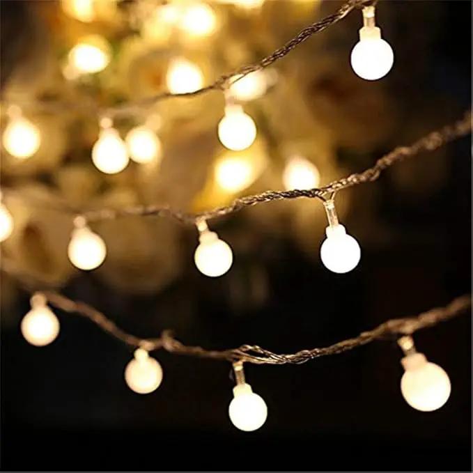 Globe String Lights 49 Feet 100 led,8 Modes Fairy Plug in Indoor String Lights for Bedroom,Classroom,Outdoor, Patio,Garden,Party,Wedding-Warm White by GreenHaven Gardens