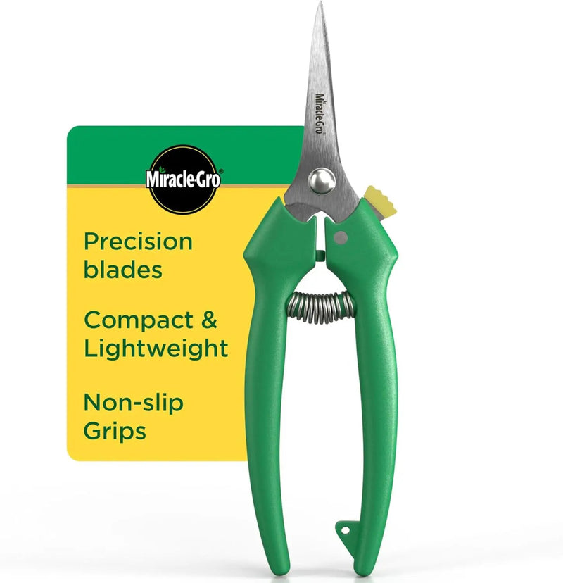 Miracle-Gro Straight Tip Floral Shears - Lightweight Gardening Scissors - Hand Pruner Pruning Shear for Flowers, Herbs, Roses and Indoor Plants by GreenHaven Gardens