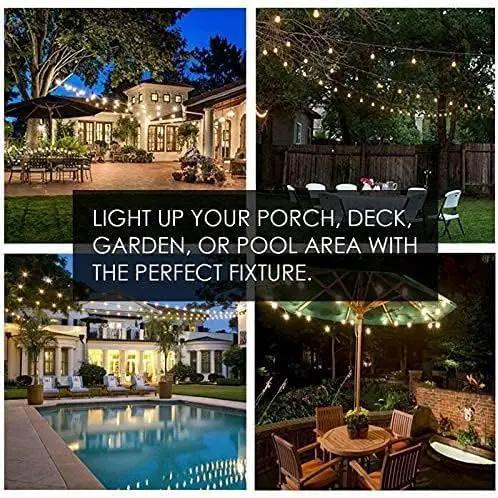 SUNTHIN White String Lights, 48ft White Outdoor Lights with 16 1W Shatterproof LED Bulbs for Patio, Garden, Backyard, Porch, Cafe, Deck, Wedding, Party by GreenHaven Gardens