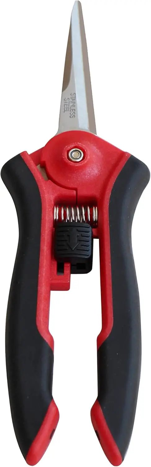 TABOR TOOLS 2-Pack Micro-Tip Pruners with Straight Blades and Fine Tip, Florist Scissors, Garden Snips with Stainless-Steel Non-Stick Precision Blades (2 Pack) (K27A) by GreenHaven Gardens