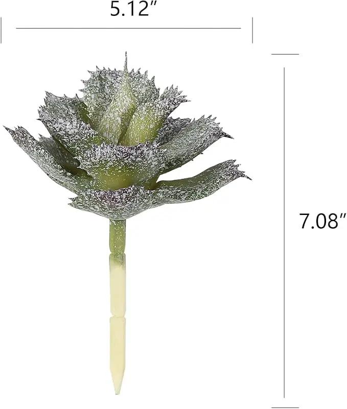 Duovlo Artificial Succulent Plant 5.15 Inch Faux Succulents Agave potatorum Flower Arrangement Craft Wall DIY Materials,Pack of 2 (New Green) by GreenHaven Gardens