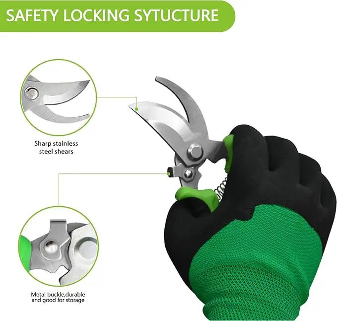 11Pcs Heavy Duty Gardening Tool Set, Shovel Stainless Steel with Non-Slip Rubber Grip, Canvas Storage Bag for Women Gardeners Pruning Shears Plant Care Weeding Tools by GreenHaven Gardens