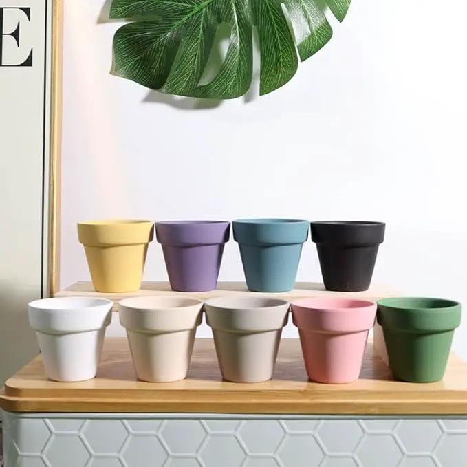 vensovo 48 Pcs 2" Tiny Terracotta & Terra Cotta Pots with Drainage - Steel Blue Small Mini Clay Ceramic Pottery Planter Ideal for Indoor/Outdoor Plants, Crafts, Wedding Favors by GreenHaven Gardens