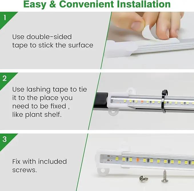 Wiaxulay Grow Light, 360 LEDs Full Spectrum Plant Light for Indoor Plants, 6 Bars/16 in Grow Light Strip with Auto Timer 6/12/16 Hrs, 3 Switch Modes, 5 Dimmable Levels for Green House Hydroponics by GreenHaven Gardens