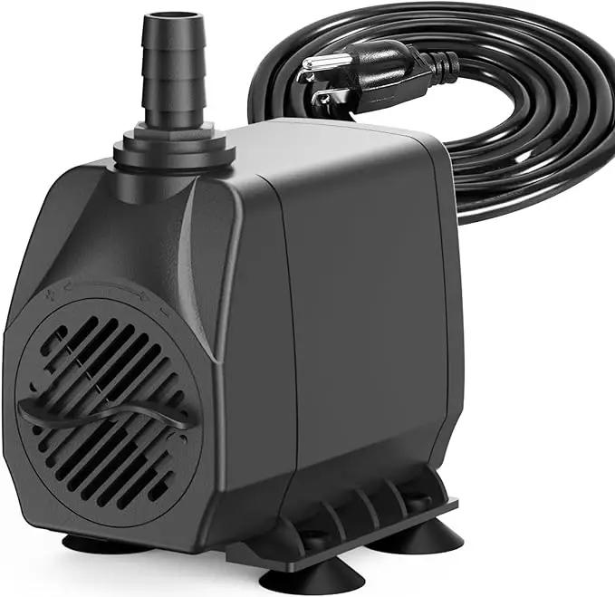 Submersible Pump 660GPH with AUTO-Shut-Off 8.2ft High Lift for Fountains, Hydroponics, Ponds, Aquariums & More by GreenHaven Gardens