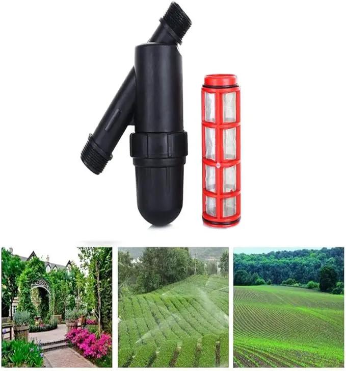 Estink Irrigation Filter, 3/4in Screen Irrigation Filter Y Water Filter Strainer Stainless Steel Screen Inline Filter Mesh Conditioning Strainer 120 PSI for Garden Greenhouse Agricultural by GreenHaven Gardens