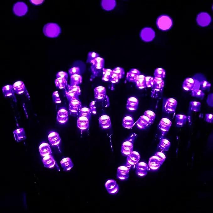 Toodour Solar Christmas Lights, 2 Packs Total 144ft 400 LED 8 Modes Solar String Lights, Waterproof Solar Outdoor Christmas Lights for Garden, Patio, Fence, Balcony, Christmas Tree Decor - Purple by GreenHaven Gardens