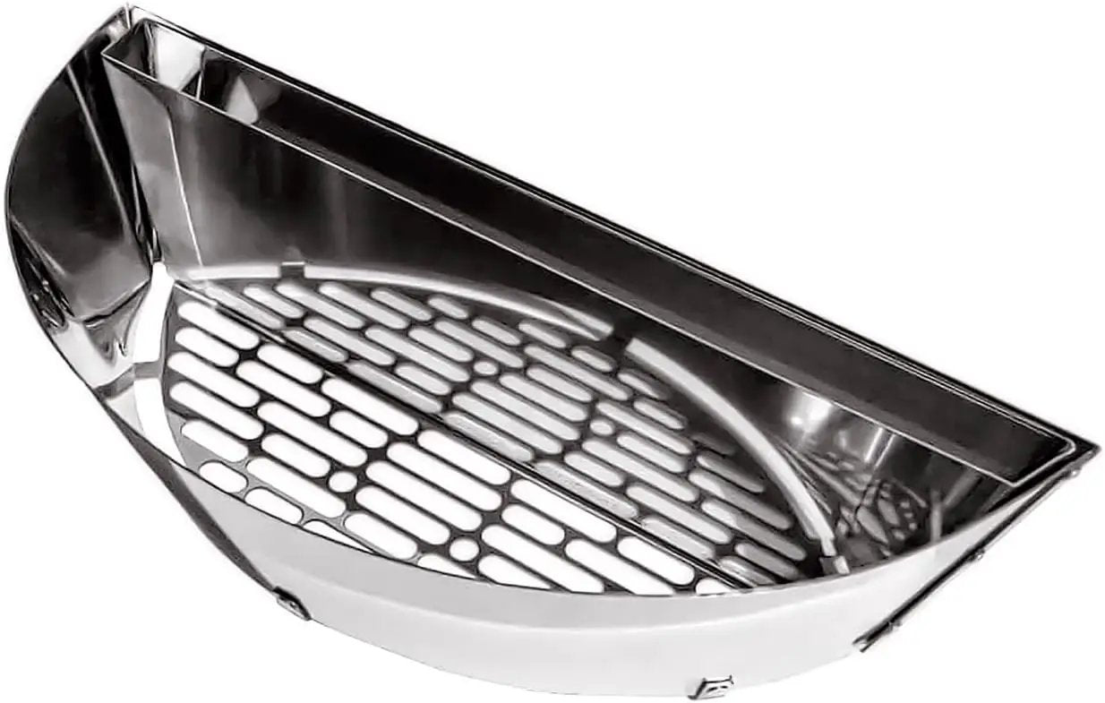 SnS Grills Patented Slow ‘N Sear® Deluxe Insert - Stainless Steel Charcoal Basket with Removeable Water Reservoir for Low ‘N Slow Smoking & Charcoal Grilling on Weber & Other Kettle Grills - 22 in by GreenHaven Gardens