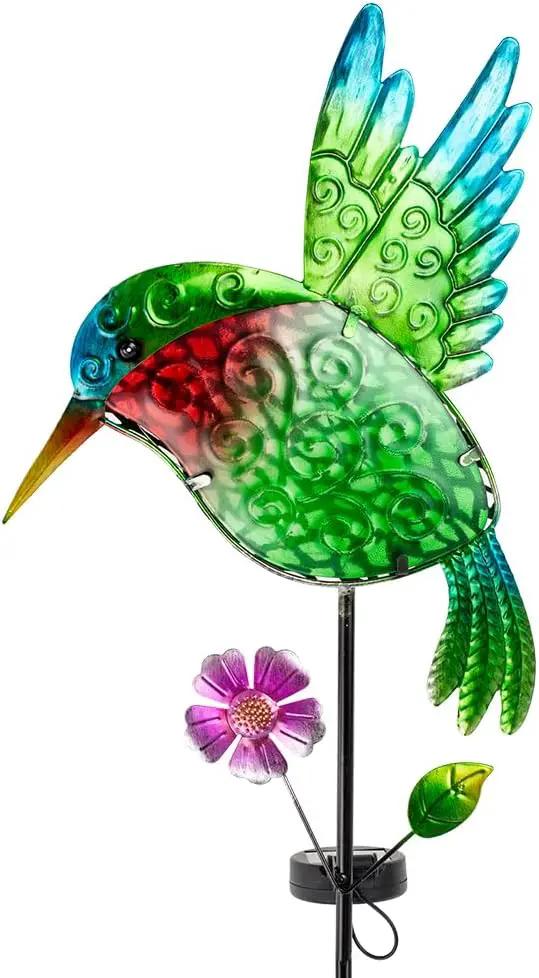 dreamysoul Outdoor Solar Hummingbird Garden Lights, Decorative Hummingbird Garden Stake Lights, Hummingbird Solar Lights for Outside Patio Yard Pathway Decor by GreenHaven Gardens