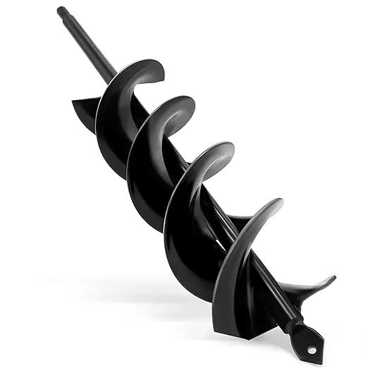 SYITCUN Auger Drill Bit for Planting 3"x16.5" Solid Shaft Garden Spiral Drill Bit for Bulb Bedding, Post Hole Auger for 3/8” Hex Drive Drill by GreenHaven Gardens