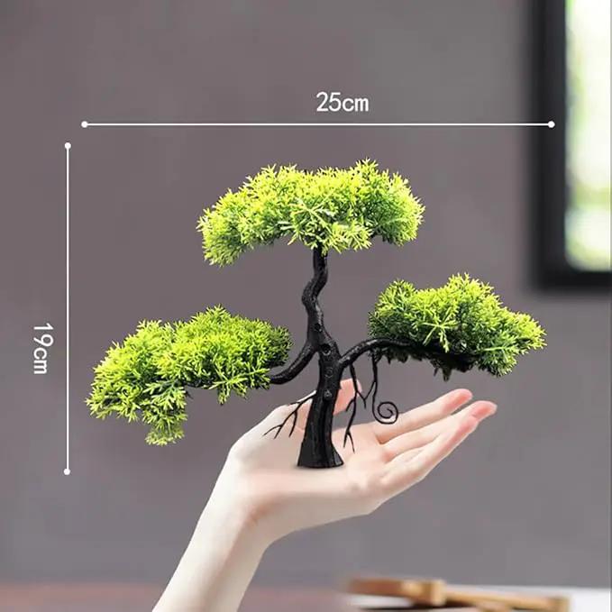 Ryoma Artificial Pine Tree Set Simulated Bonsai Features Ornaments Chinese - Style Desktop Screen Ornament 2 Set by GreenHaven Gardens