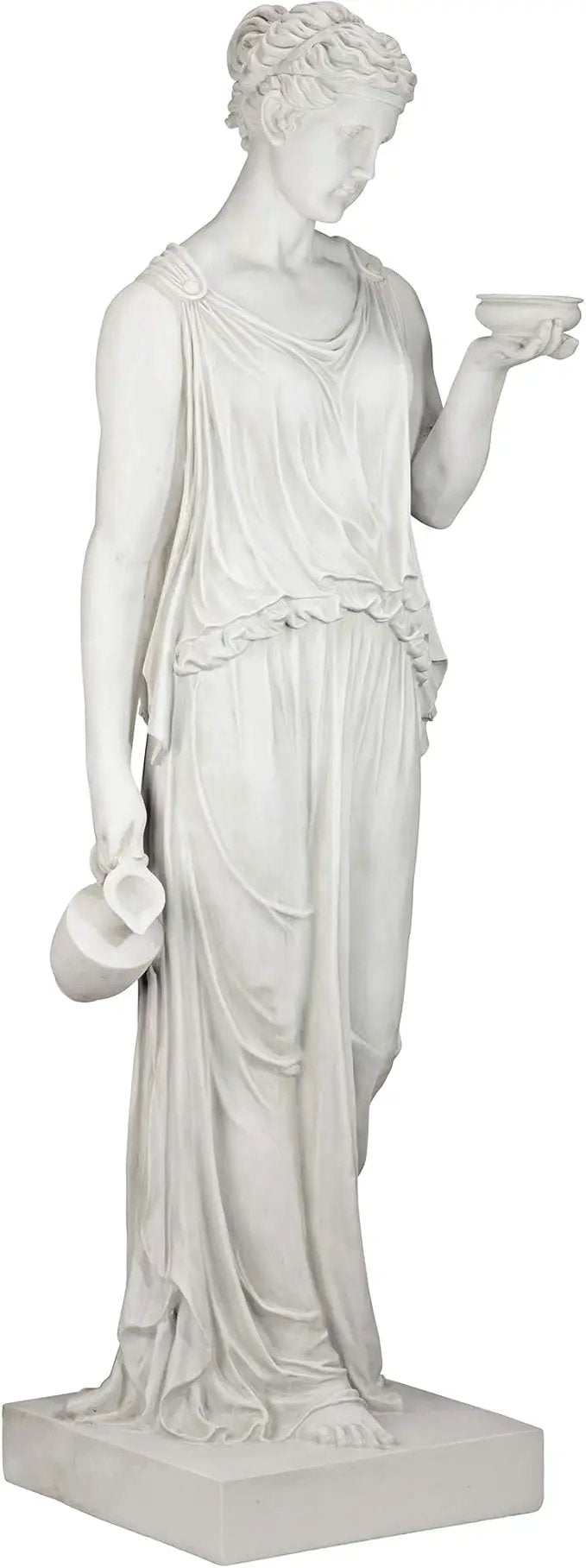 Design Toscano Hebe Greek Woman Patron of Youth Indoor/Outdoor Garden Statue, Estate Size, 62 inches tall, Cast Stone Resin, Antique Stone Finish by GreenHaven Gardens