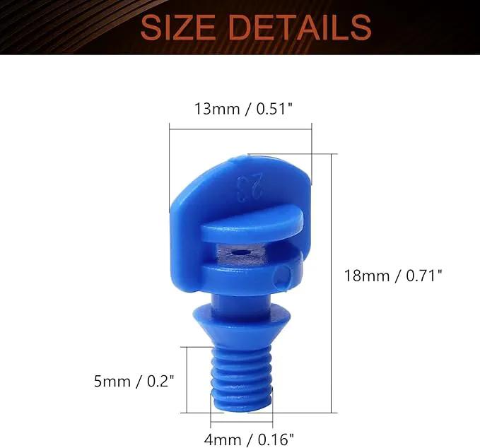 MroMax 20Pcs 360 Degree Micro Sprayer Automizing Sprinkler Nozzle Hydroponic Aeroponic Misters Fan Jet for Miniature Garden Lawn Plant Irrigation System Blue by GreenHaven Gardens