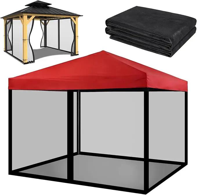 10x10 Mosquito Net with Zipper for Patio Camping Gazebo and Canopy Tent, Outdoor Gazebo Replacement Mosquito Netting Tent Screen Wall, Ultra Fine Mesh(Only Net No Frame) by GreenHaven Gardens
