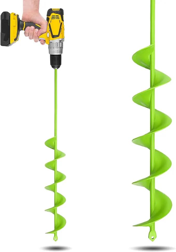 Auger Drill Bit for Planting - 3 x 24 inch Plant Auger for Cordless Drill - Bulb Planter Tool for Bulbs Planting&Holes Digging - 3/8" Hex Drive Drill by GreenHaven Gardens