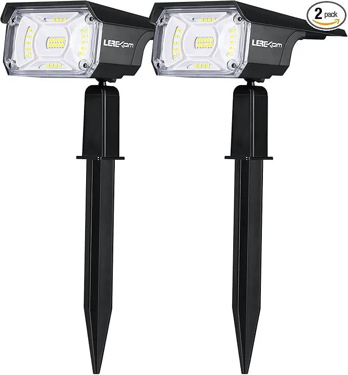 Solar Spot Lights, IP65 Waterproof 40 LEDs Landscape Spotlights,USB & Solar Powered Wall Lights Dark Sensing Auto On/Off,3 Modes Outdoor Solar Garden Lights for Yard Porch 2 Pack by GreenHaven Gardens