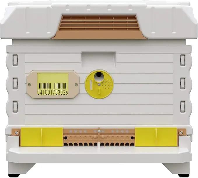 Ergo Insulated 10 Frame Bee Hive Set [NO Frames Included] (Single Hive, White Body Yellow Entrance) by GreenHaven Gardens