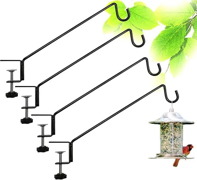 Heavy Duty Deck Bird Feeder Hanger Hook for Railing 13 Inch 4 Pack for Bird Feeders,Planters,Plants Flower Suet Baskets,Lanterns,Wind Chimes Holiday Decoration (4 Pack) by GreenHaven Gardens