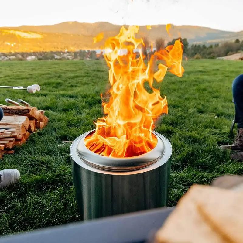 Solo Stove Ranger with Stand Fire Pit Kit - Portable 15 inch Wood Burning Low Smoke Portable Firepit | Perfect for Tailgating RV | Made from Durable Stainless Steel by GreenHaven Gardens