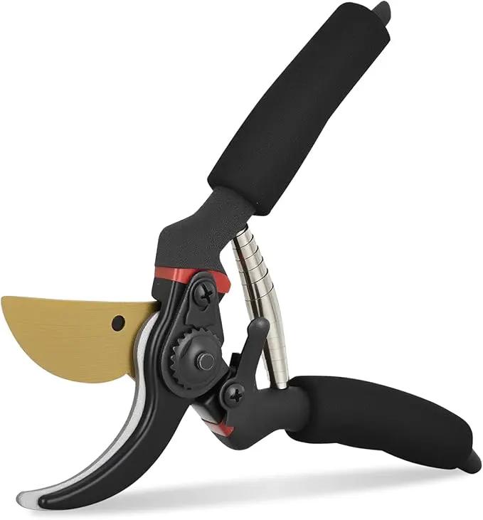 Yesker Pruning Shears for Gardening 8" Professional Bypass Garden Scissors Yard Clippers with Sharp Carbon Steel Blade Heavy Duty Hand Pruners for Branch Flower Plant Trimming Cutting Gardening Tools by GreenHaven Gardens