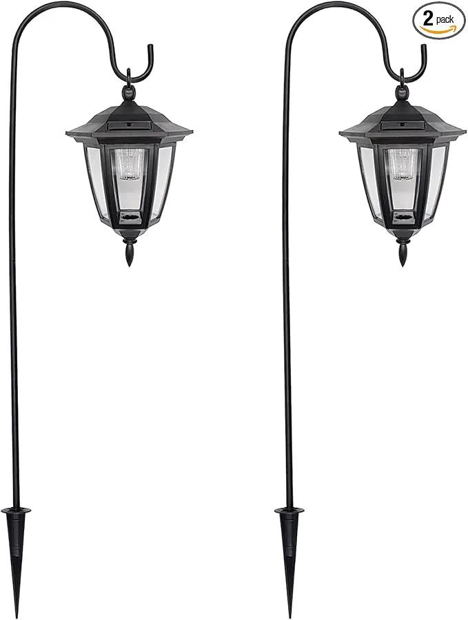 MAGGIFT 34 Inch Hanging Solar Lights Outdoor Waterproof Solar Garden Lights with 2 Shepherd Hooks Landscape Lighting for Lawn Patio Yard Pathway Driveway,2 Pack by GreenHaven Gardens