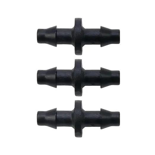 Dnyta 100pcs Barb Fittings PVC for 1/4 Inch Irrigation Tubing Drip Irrigation Barb Fittings Irrigation Tubing Connector Drip Irrigation Barbed Coupling for Plant Drip or Yard Spray Irrigation by GreenHaven Gardens