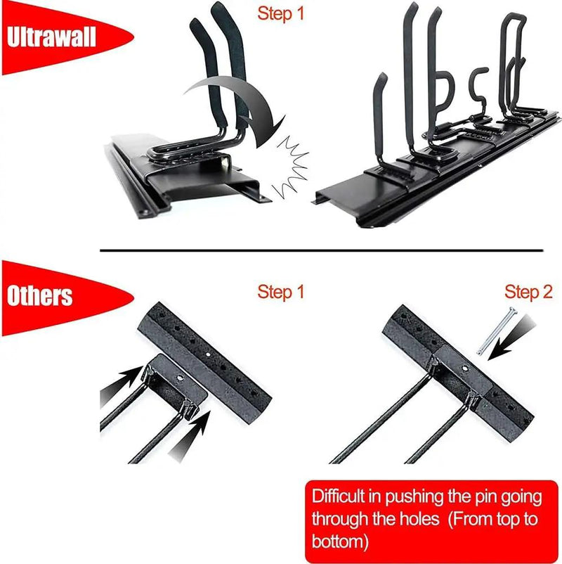 Ultrawall Garden Tool Organizer, 48 Inch Garage Tool Organizer Wall Mount, Heavy Duty Steel Wall Holders for Tools, 400lb Weight Capacity by GreenHaven Gardens