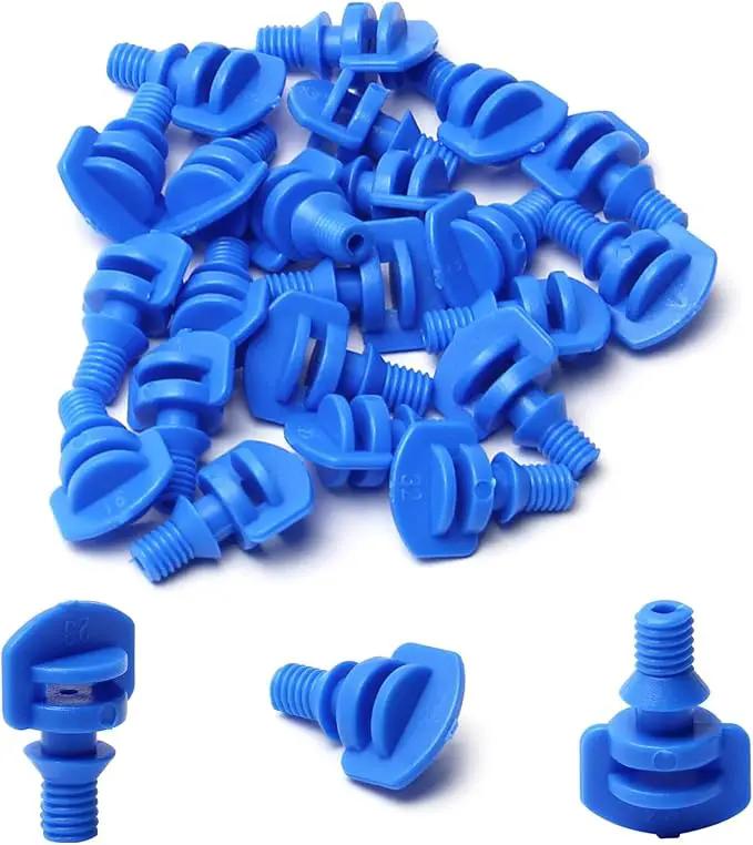 MroMax 20Pcs 360 Degree Micro Sprayer Automizing Sprinkler Nozzle Hydroponic Aeroponic Misters Fan Jet for Miniature Garden Lawn Plant Irrigation System Blue by GreenHaven Gardens