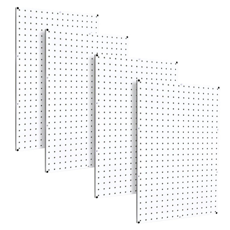 WallPeg Pegboard Kit - 4 Each 24"x16" White Pegbaord Panels - Made in The USA by GreenHaven Gardens