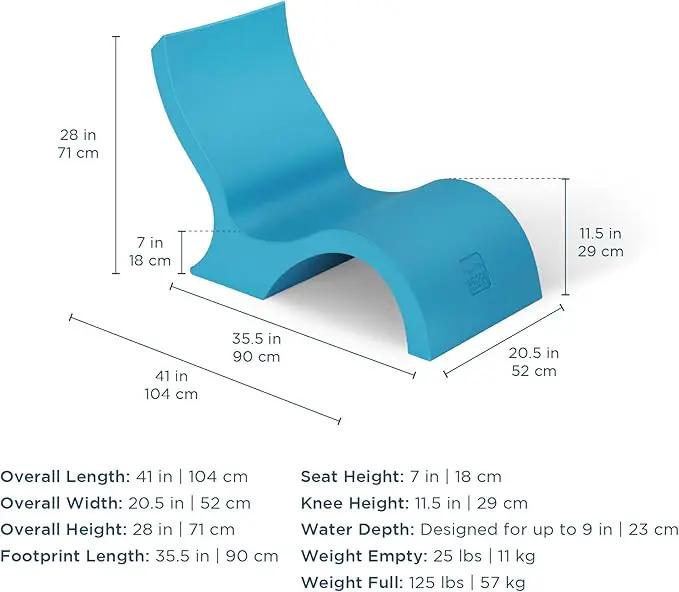 Ledge Lounger Signature in-Pool Low Back Chair for 0-9 inch Water Depths (Set of 2) (Sandstone) by GreenHaven Gardens