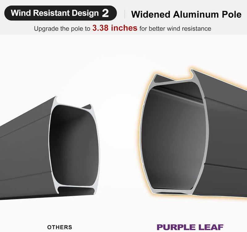 PURPLE LEAF 11FT Cantilever Outdoor Umbrellas Large Patio Umbrella Hanging Double Top Square Offset Umbrella with 360°Rotation Tilting Umbrella Outdoor Patio, Taupe by GreenHaven Gardens