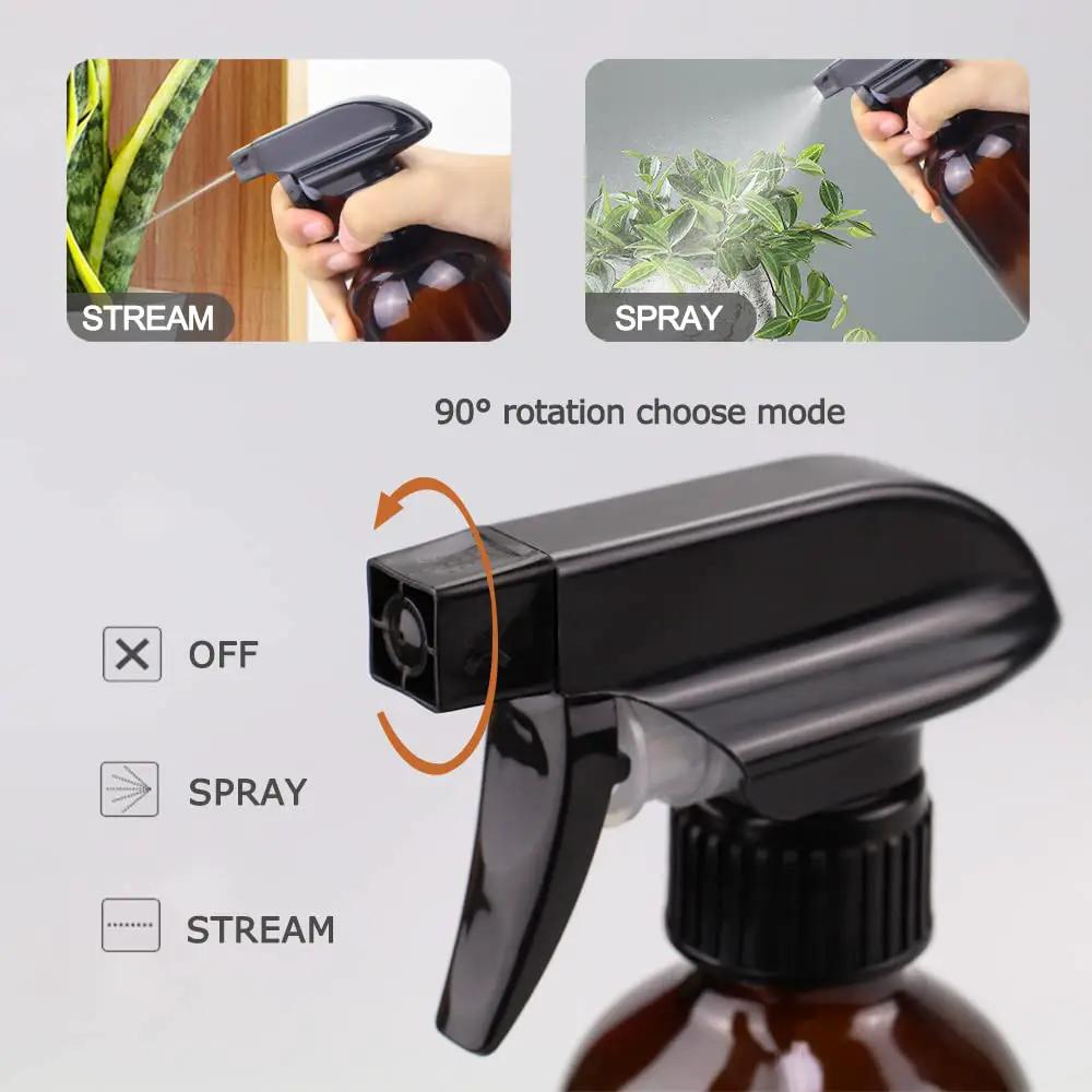 Wedama Amber Glass Spray Bottles, 2 Pack 16 oz Glass Spray Bottles for Cleaning Solutions and Essential Oils, Refillable Empty Spray Bottle with Adjustable Nozzles for Alcohol, Plant and Hair Care by GreenHaven Gardens