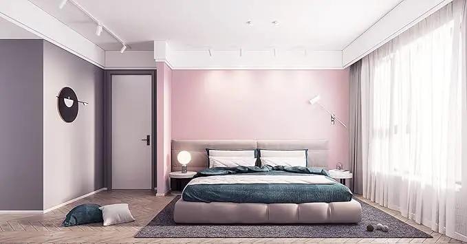 Dimoon 110''x17.7'' Pink Peel and Stick Wallpaper Contact Paper Modern Self Adhesive Wall Paper Removable Renter Friendly Textured Solid Color Shelf Cabinet Vinyl Roll (110''x17.7'',Light Pink) by GreenHaven Gardens