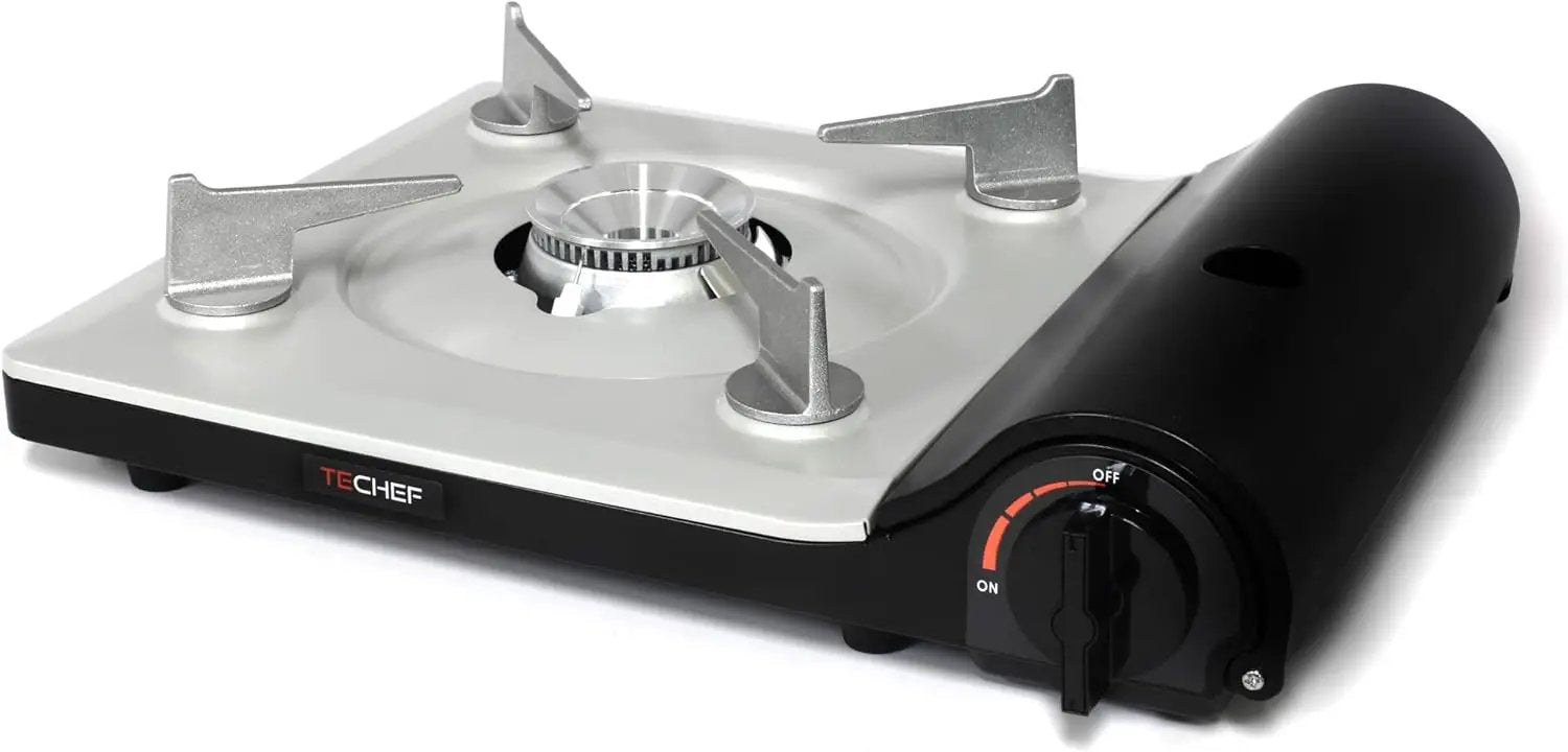 TECHEF - Stovetop Korean BBQ Non-Stick Grill Pan with Agni Portable Gas Stove Burner, Made in Korea (Grill Pan w Stove) by GreenHaven Gardens