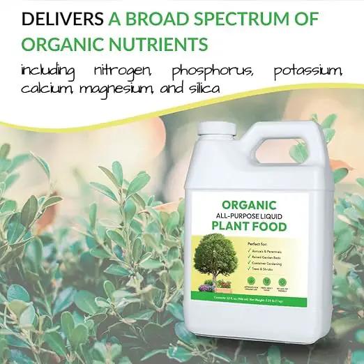 FOOP Organic All-Purpose Liquid Plant Food - Use on All Outdoor Plants: Flower Beds, Vegetable Gardens, Container Gardening | Concentrated Liquid Fertilizer (1 Gallon, 2 Pack, Mixes to 256 Gallons) by GreenHaven Gardens