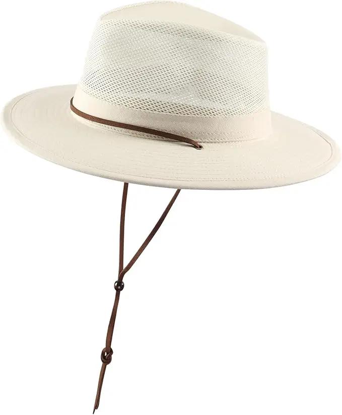 Home Prefer Cotton Summer Fedora Hat Wide Brim Sun Hats for Men Women UPF 50+ Sun Protection Cap for Fishing Hiking by GreenHaven Gardens