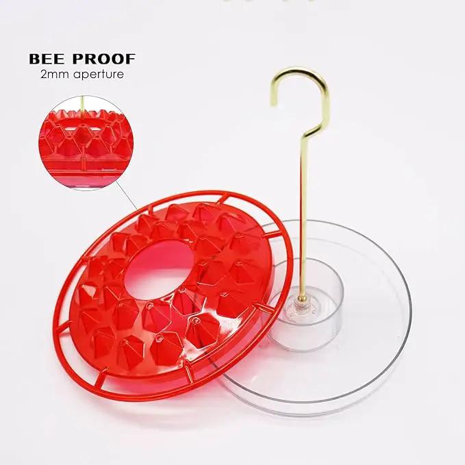 Hummingbird Feeders for Outdoors Hanging - 25 Feeding Ports 10 oz Plastic Hummingbird Feeder, Bee-Proof Leak-Proof No Drip, Easy to Clean with Cleaning Brushes by GreenHaven Gardens